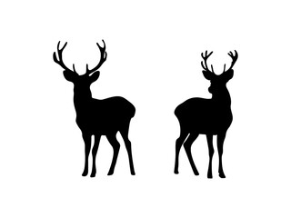 deer silhouette. good use for symbols, logos, mascots, icons, signs, web, or any design you want.