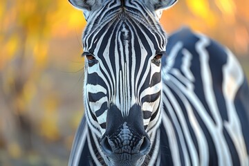 Naklejka premium Zebra close-up