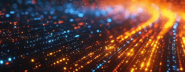 Obraz premium Abstract Digital Data Stream - Generative AI