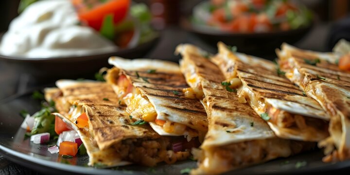 Rustic pub serving quesadillas with a unique stonecooked twist. Concept Rustic Pub, Quesadillas, Stone Cooking, Unique Twist, Authentic Experience