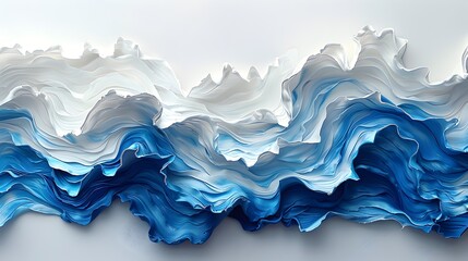 Mesmerizing Abstract Acrylic Waves on Canvas in Style