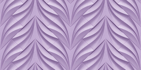 Elegant purple 3D heart-shaped flower pattern