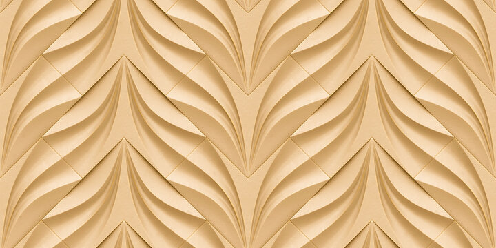 Highly detailed beige abstract floral vector design