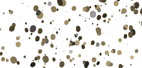 Cascading Splendor: Striking 3D Illustration Showcasing a Dazzling gold Confetti Display