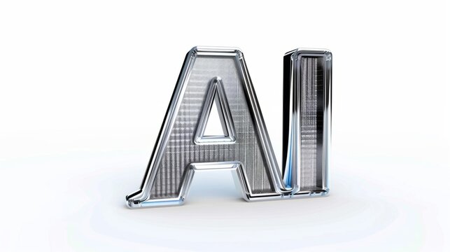 Artificial Intelligence symbol created in 3D Typography.