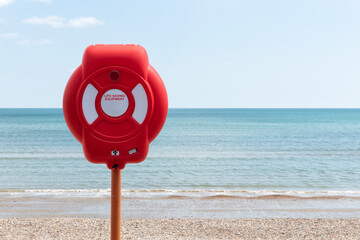 Lifebuoy by the sea