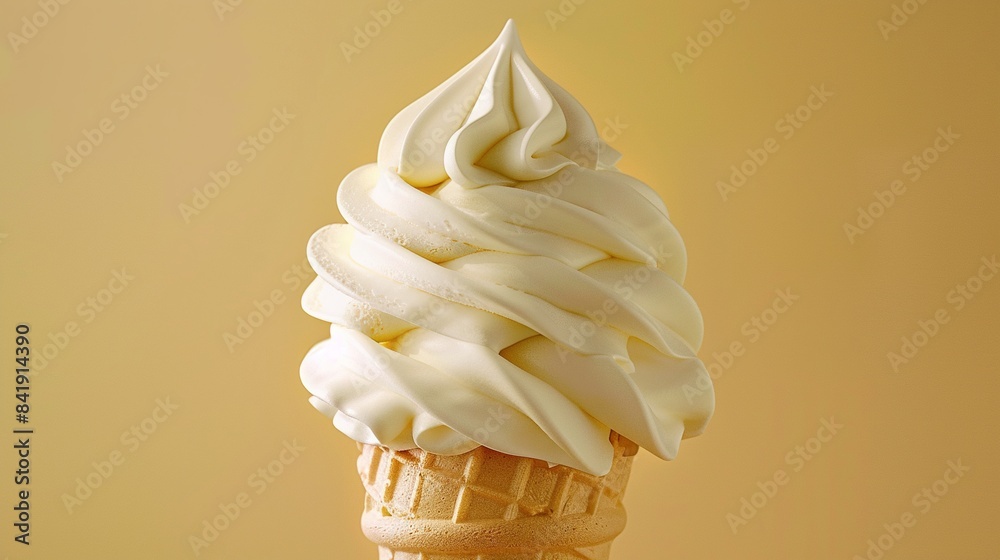 Wall mural assortment of soft serve ice cream cone description: a collection of soft serve ice cream cones feat