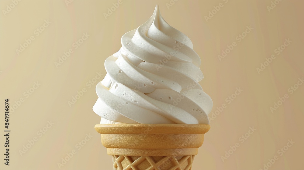 Wall mural assortment of soft serve ice cream cone description: a collection of soft serve ice cream cones feat