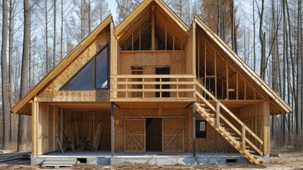 Obraz premium A rustic barn with a loft