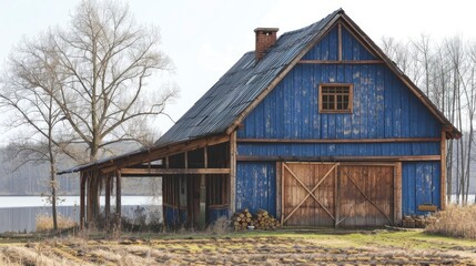 Obraz premium A rustic barn with a loft