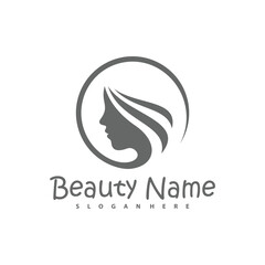 Obraz premium Vector logo design for beauty salon, hair salon, cosmetic