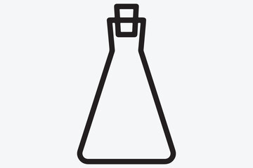 Scientists' test vessels icon vector and illustration art