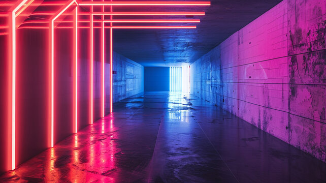 Schlanke Linien: Neonakzente in moderner Museumsarchitektur
