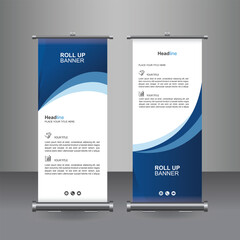 Vertical Business Roll Up  Banner Design, Signboard Advertising Brochure Flyer Template Vector X-banner and Street Business Flag of Convenience, Layout Background.

