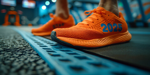 Sportler auf einem Laufband