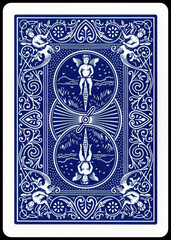 Casino et poker, carte à jouer, Dos bleu