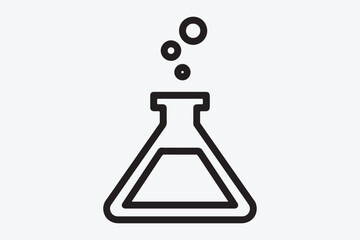 Scientists' test vessels  icon vector and illustration art