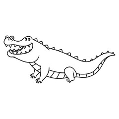 crocodile cartoon icon