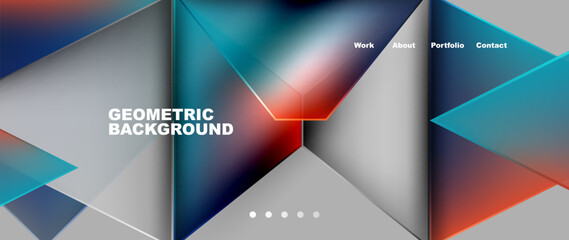 Gradient triangle geometric minimal wallpaper