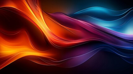 Abstract Colorful Waves and Light Trails