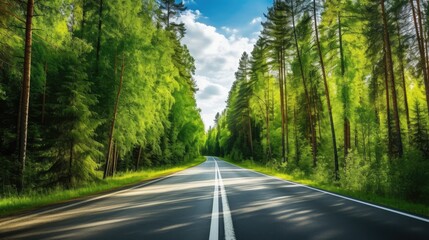 Fototapeta premium road in the forest