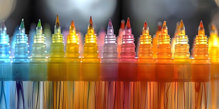 Colorful markers used for brainstorming ideas on a whiteboard. Concept Brainstorming, Colorful Markers, Whiteboard, Creative Ideas, Office Supplies