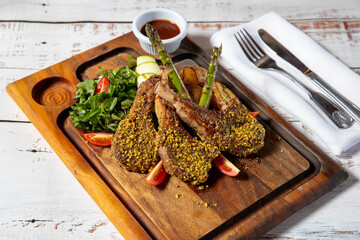 lambchops on a plate