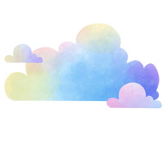 Pastel colored clouds move towards the forested area