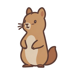 Fototapeta premium Squirrel transparent, cute icon, simple icon, PNG, can be used easily and conveniently.