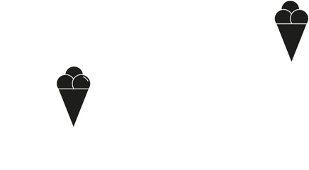 Ice cream icon vector on white background.