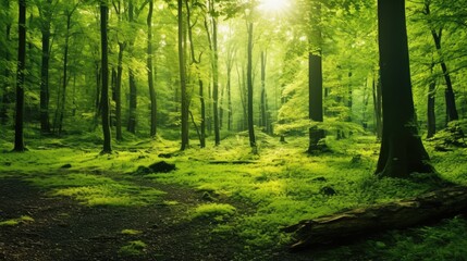 Obraz premium morning in the forest