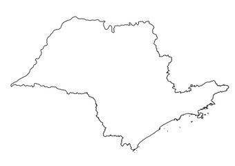 Mapa do Estado de São Paulo, Brasil © Stockchi