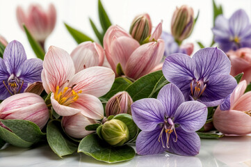 purple and yellow flowers