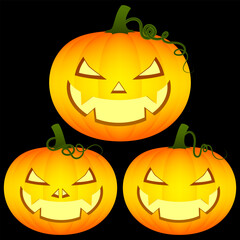 Halloween Jack o lantern pumpkin head design, made in eps 10 vector.