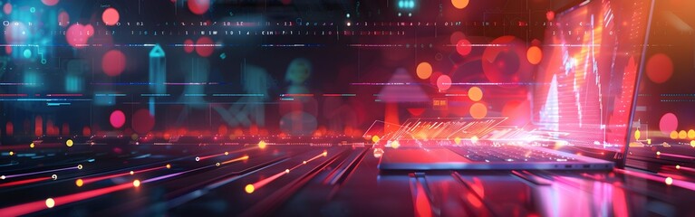 Data science business intelligence laptop and technology