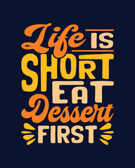 Best-selling typography t-shirt design about food and eating habits.