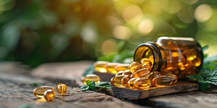 Managing Knee Pain in Older Adults with Dietary Supplements or Vitamins. Concept Pain Relief, Senior Health, Alternative Medicine, Nutritional Supplements, Aging Concerns