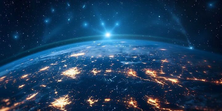 Businesses thrive in a limitless digital world with global market opportunities. Concept Digital Transformation, Global Market Expansion, Business Growth, Opportunities, Innovative Technologies