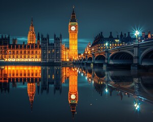 Fototapeta premium A captivating nighttime view of Big Ben