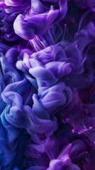Fototapeta premium Abstract purple and blue smoke swirling, artistic background. Creative abstract art concept