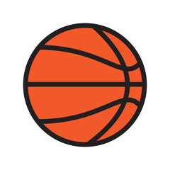 Basketball ball silhouette vector.  Ball icon, vector. Basketball flat icon. Soccer icon. Basketball logo, Sports equipment, symbol illustration. Vector illustration. volleyball vector.