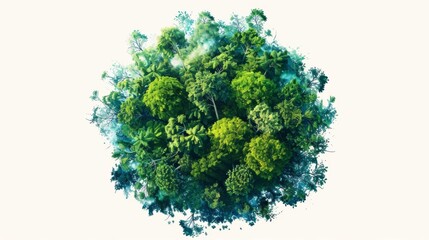 A lush green planet