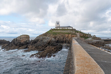 Tapia Island Lighthouse. Tapia de Casariego. Western Coast of Asturias