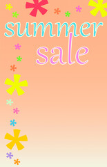 Summer sale marketing, eye catching banner, copy space.