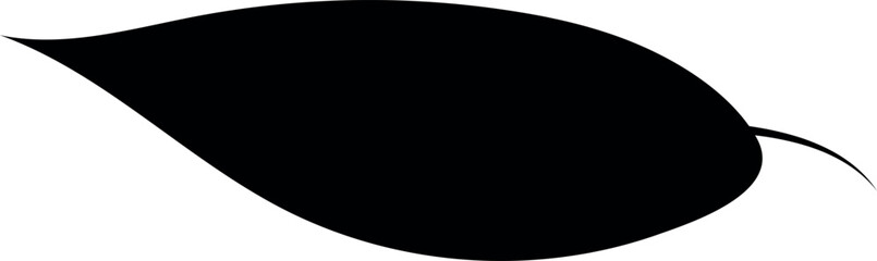 Flat isolated leaf silhouette on white background.  Tropical leaf vector illustration. Ecology. © SvgOcean