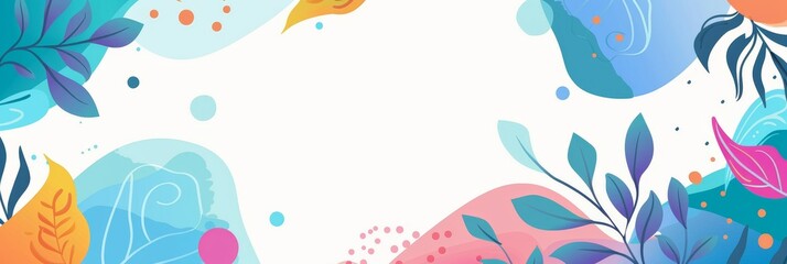 Abstract floral background with watercolor elements.