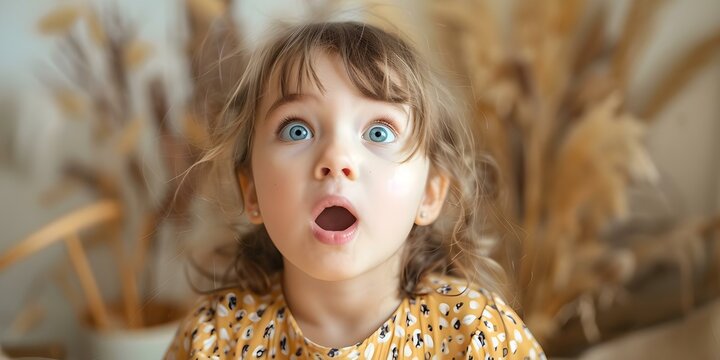 A Surprised Three-Year-Old. Concept Children's Photography, Expressive Reactions, Surprise Expressions, Toddler Portraits, Genuine Emotions