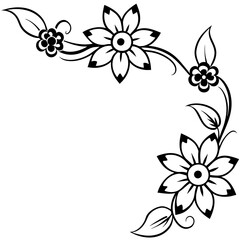 black and white floral background