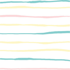 Vector hand drawn cute striped pattern. Doodle Plaid geometrical simple texture. sloppy squiggle lines. Abstract cute delicate pattern ideal for fabric, textile, wallpaper