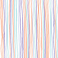 Vector hand drawn cute striped pattern. Doodle Plaid geometrical simple texture. sloppy squiggle lines. Abstract cute delicate pattern ideal for fabric, textile, wallpaper